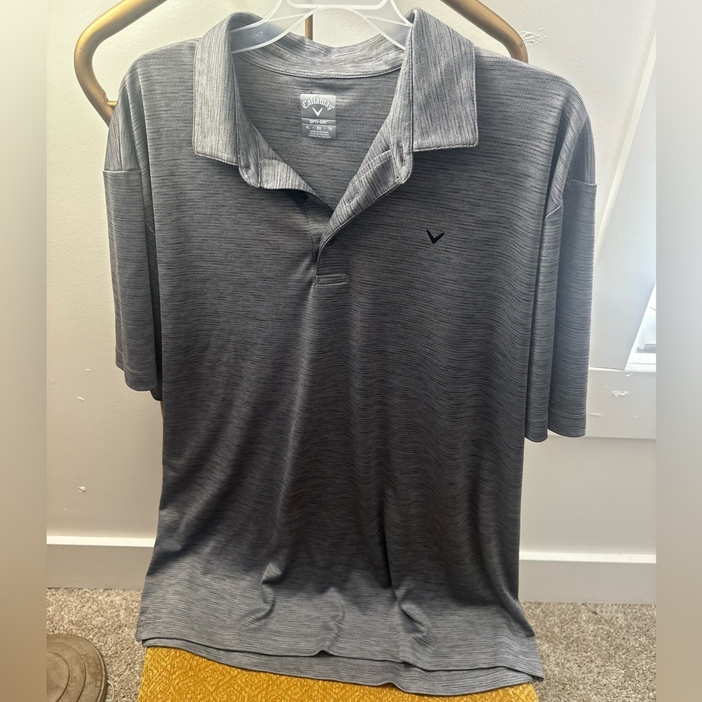 Callaway Men's Charcoal Polo Golf Shirt Size XL EUC